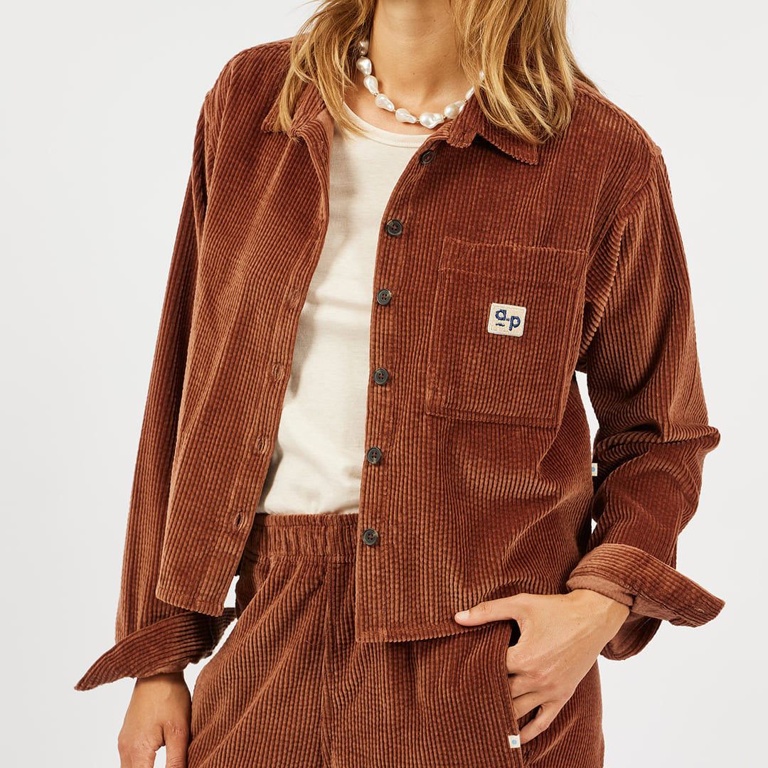 Overshirt Velours - Marron