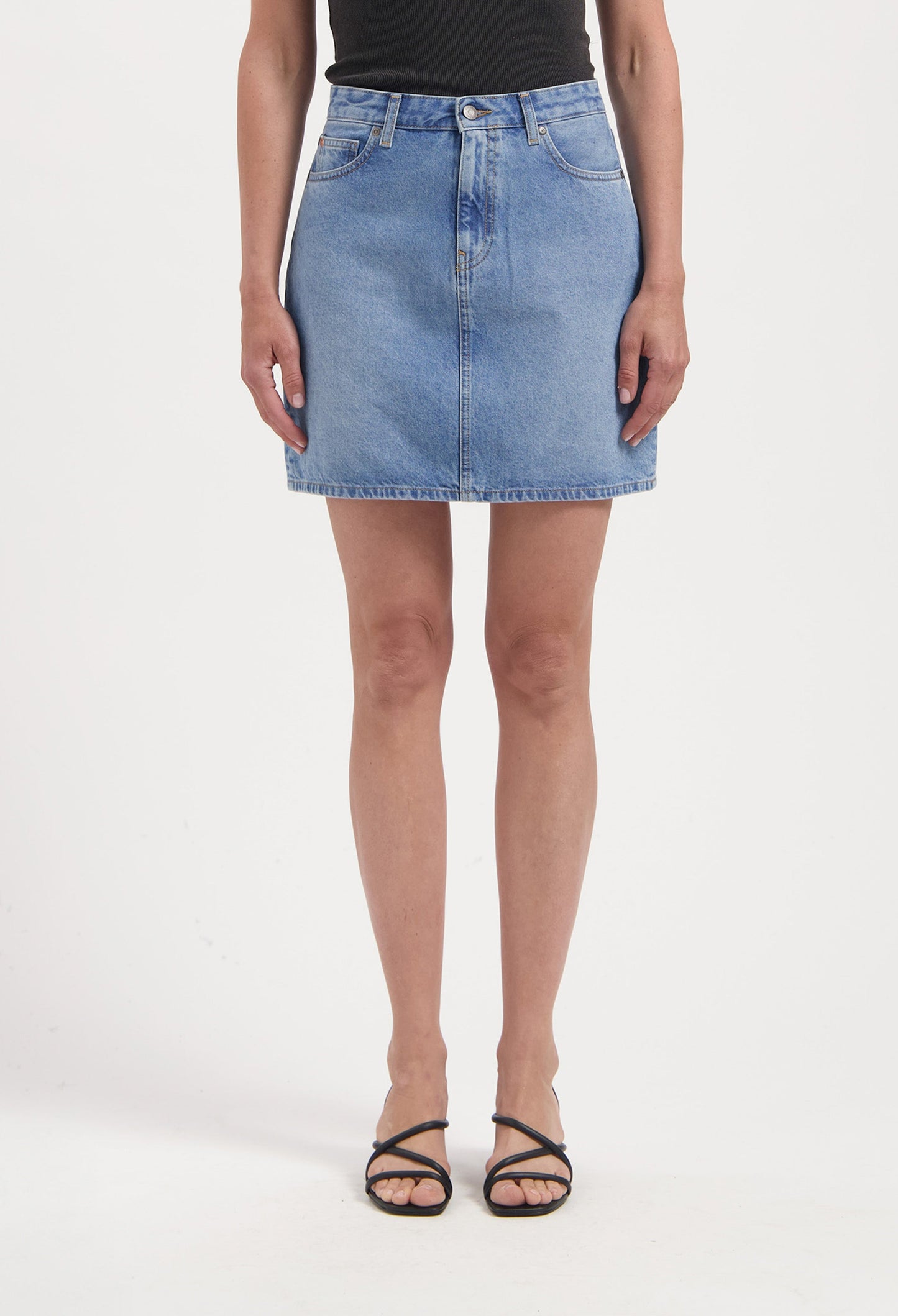 LAST ONE IN S-Audry Mini Skirt - Light Stone Vintage