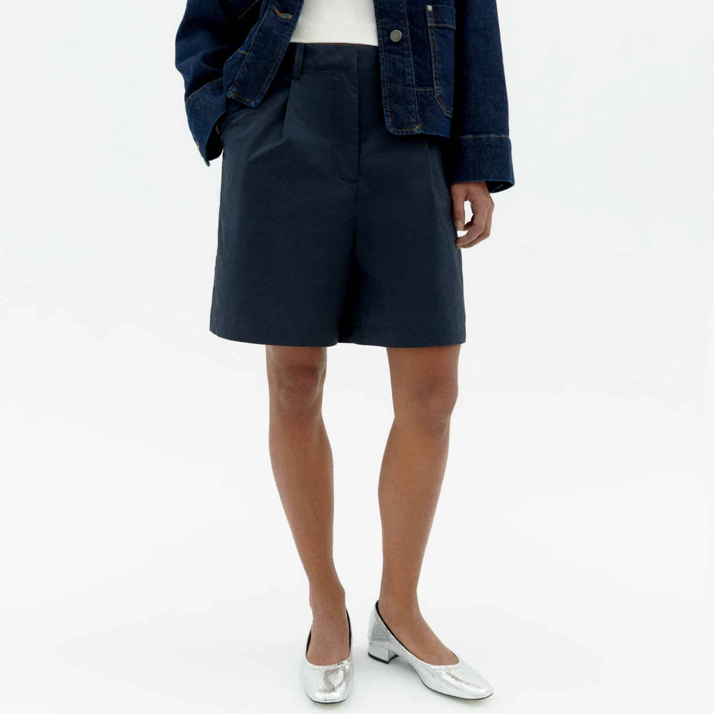 LAST ONE in 40 - Lia Hemp Shorts - Blue Night