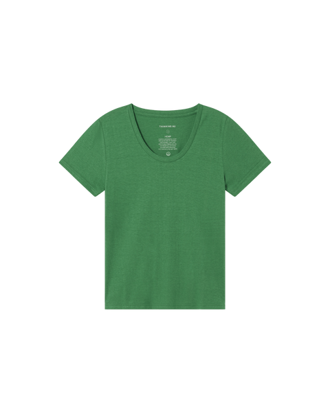 Regina Hemp T-Shirt - Clover Green