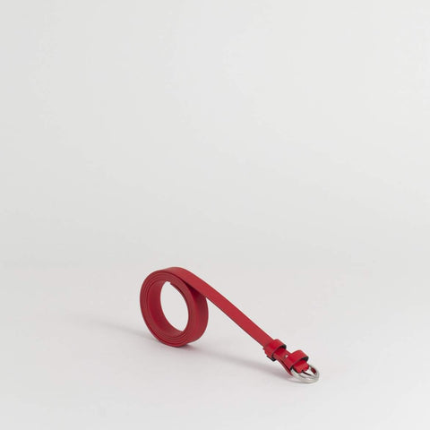 Labienhecha Recycled Leather Belt Red- 140 cm
