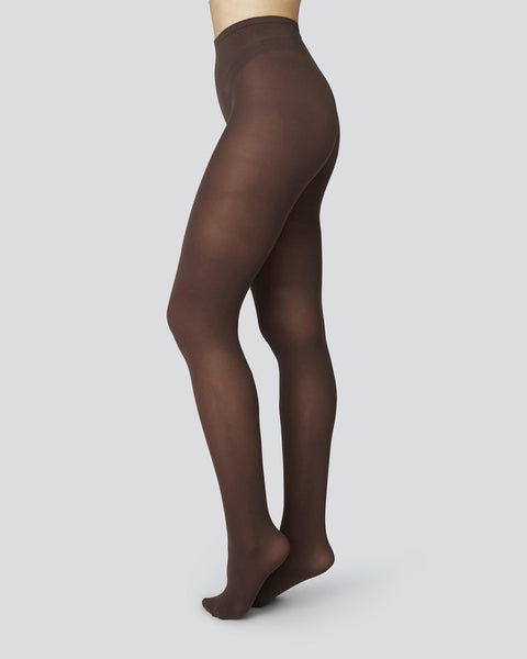 Swedish Stockings Olivia Tights 60 Denier - Dark Brown