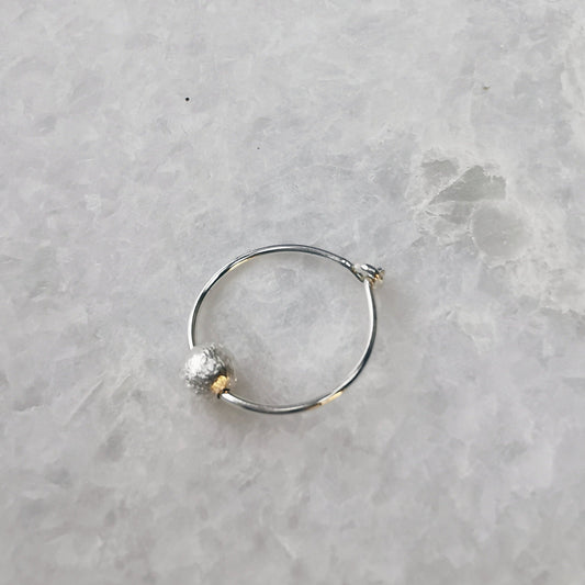 Just A Earring Silver Bead