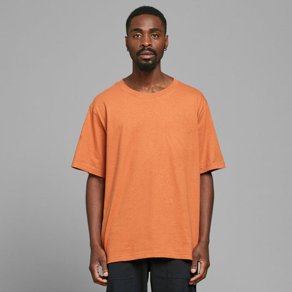 LAST ONES in L - Dedicated Gustavsberg T-shirt Hemp - Sunburn Orange