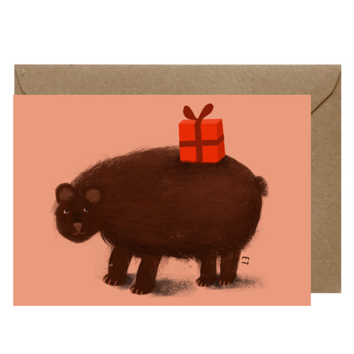 Ema Tudose Greeting Card - Bear Bearing Gift