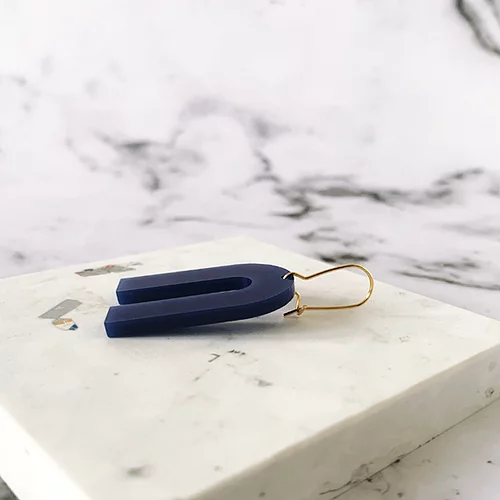 Arch Earrings - Blue