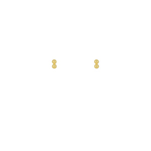 Flawed Double Dot Studs - Gold