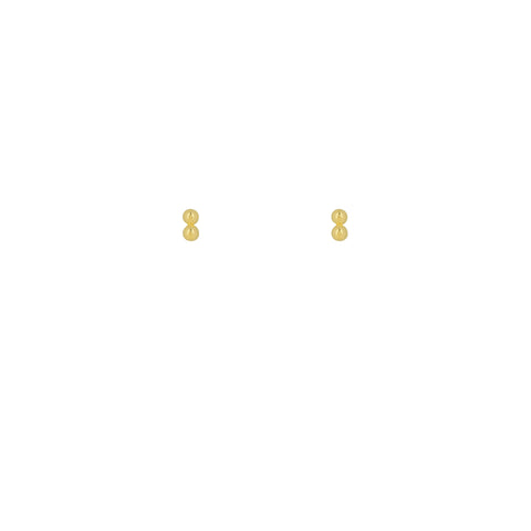 Flawed Double Dot Studs - Gold