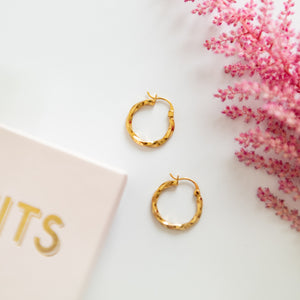 T.I.T.S Twist Earrings Small Gold