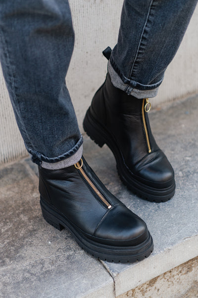 Zipper Boots - Black