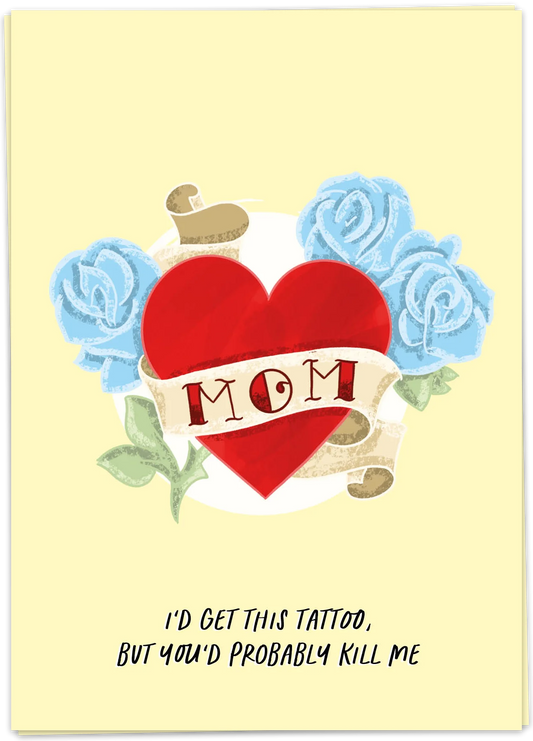 Kaart Blanche Mom -  Mom Tattoo Kill