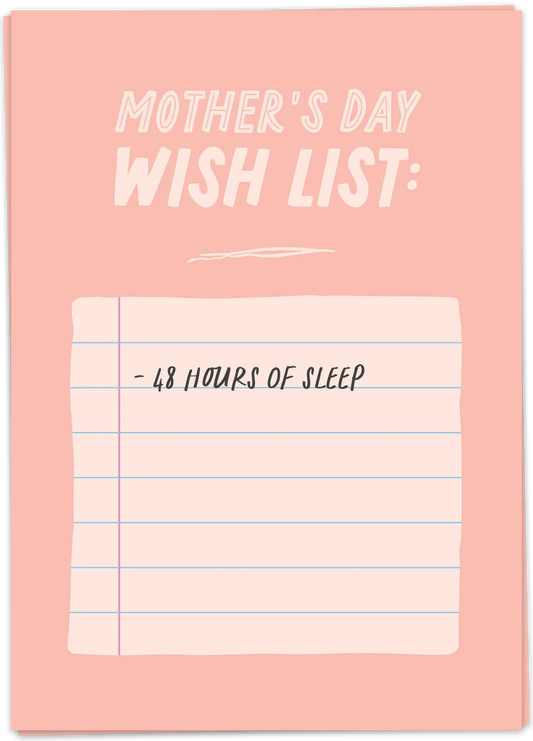 Kaart Blanche Mom - Wish List