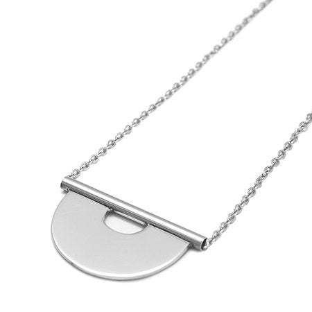Bandhu Round Tube Necklace - Silver