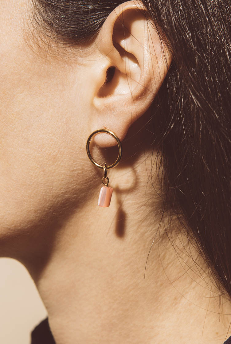 Mother-of-Pearl Earrings - Rose