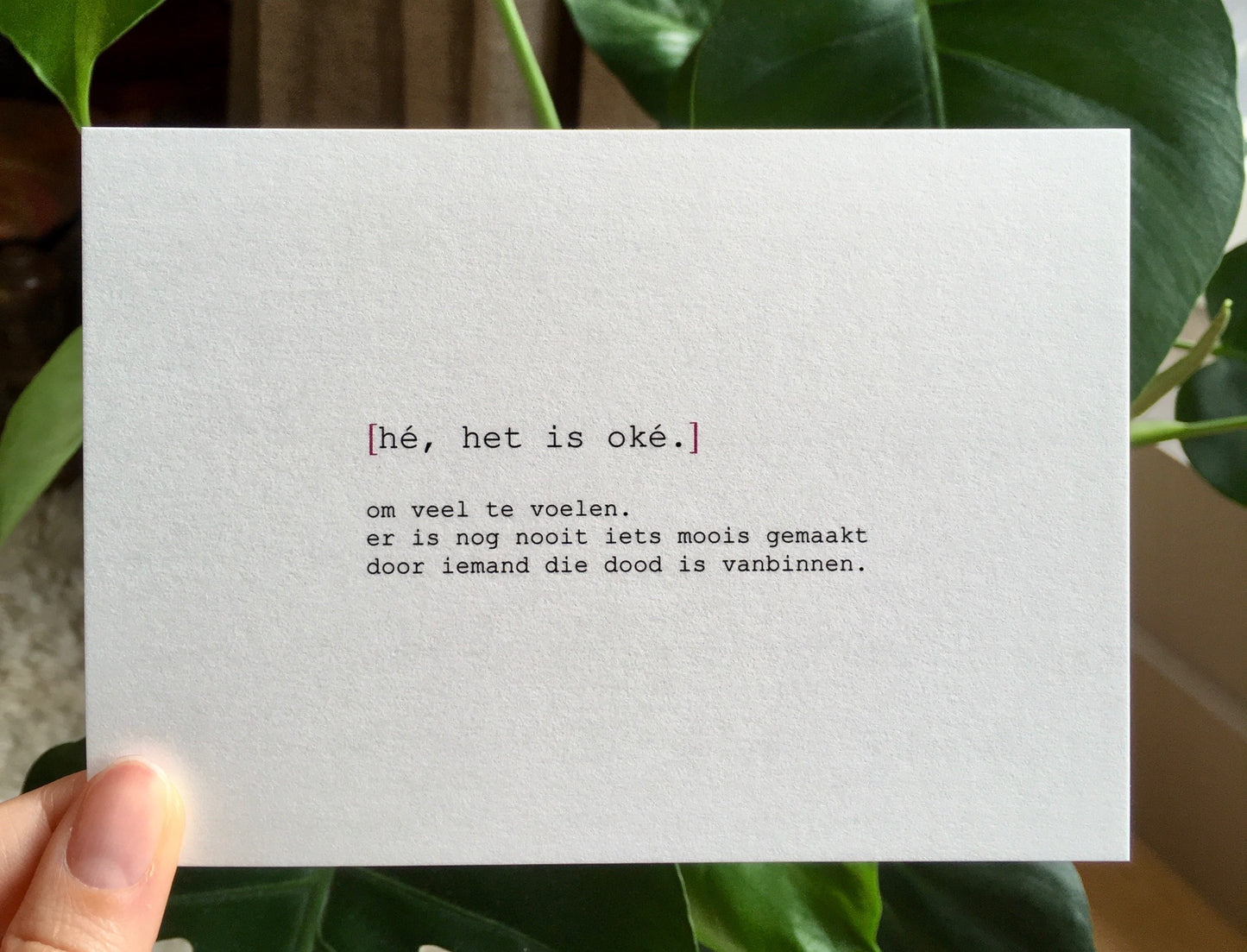 Ruth Van de steene Card #33 - Hé, het is oké