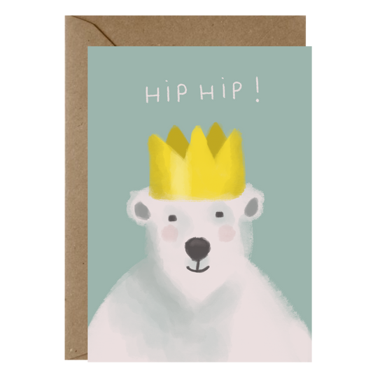 Greeting Card - Hip Hip Polar Bear