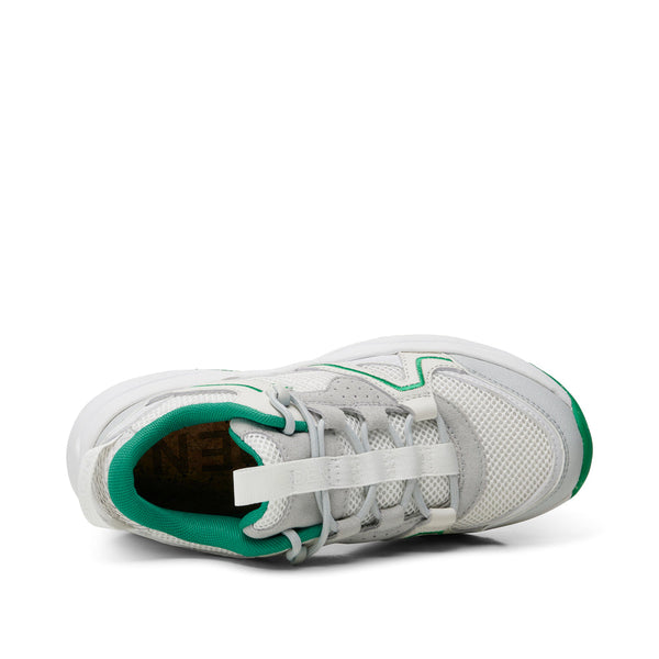 Woden Sif Reflective Sneaker - White/Basil