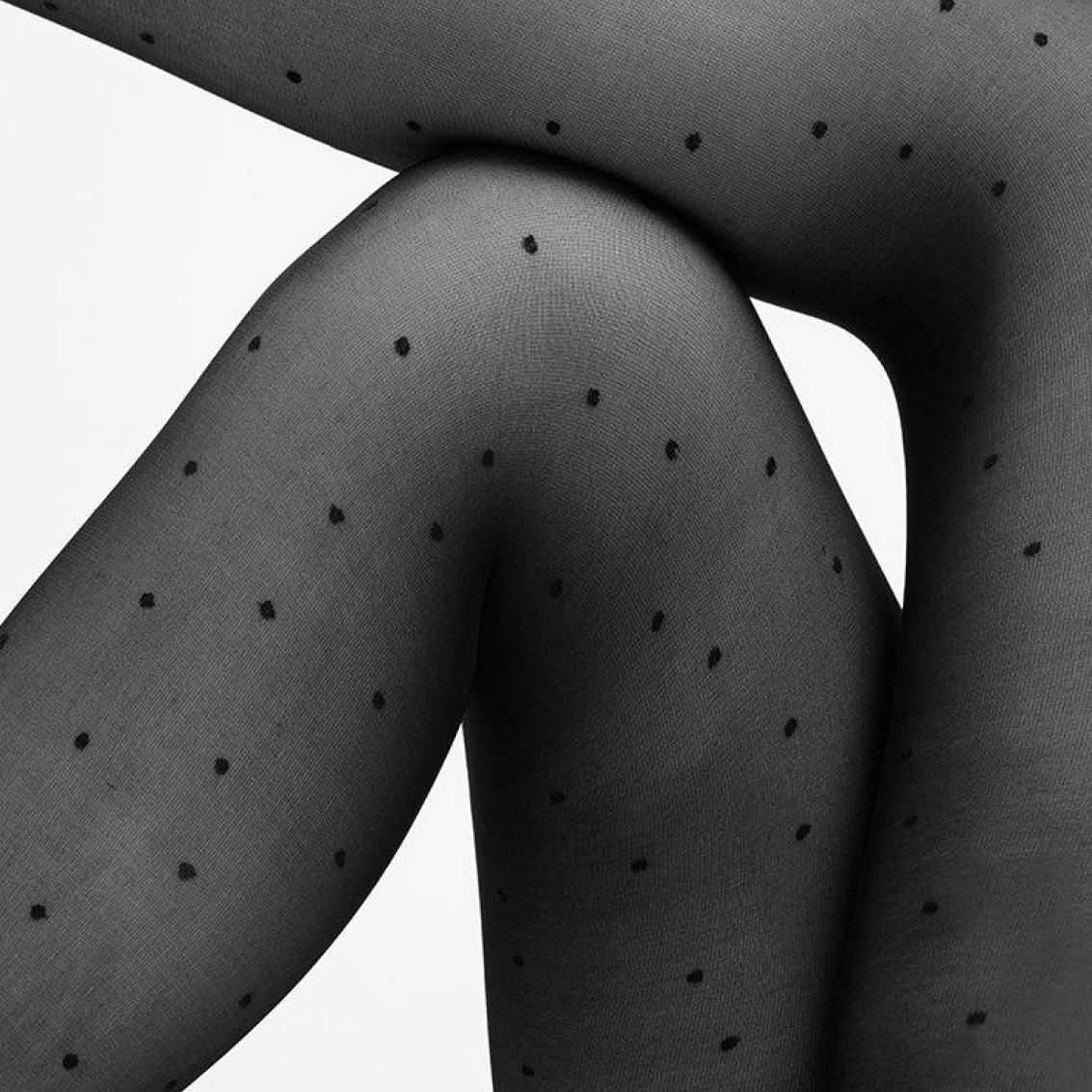 Doris Dots Tights Black 40 Denier