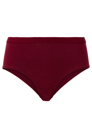 People Tree Low Rise Shorts Burgundy