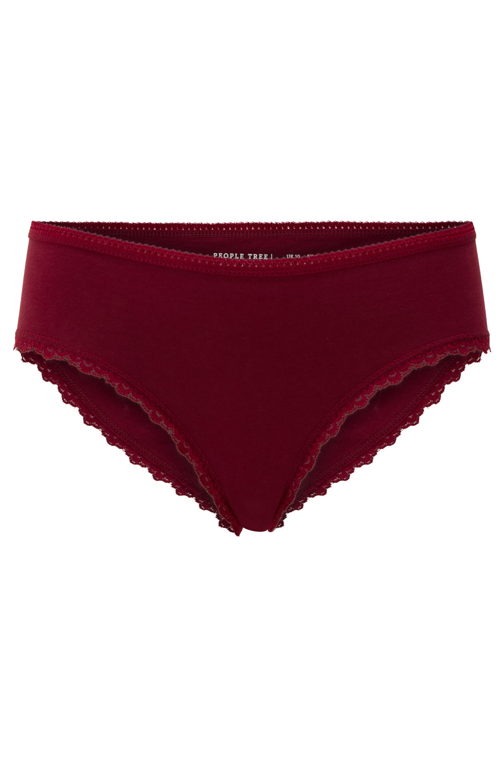 People Tree Hipsters Lace Burgundy