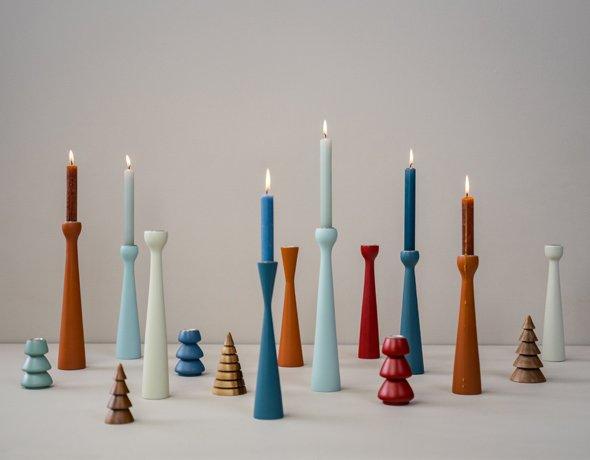 Kinta Candle Holder Wood / Sandglass - Mint