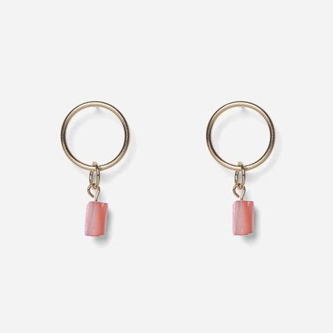 CHIC ALORS! Mother-of-Pearl Earrings - Rose