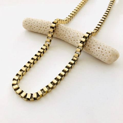 Bandhu Box Chain Necklace - Gold