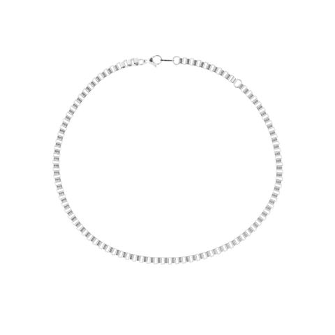 Bandhu Box Chain Necklace - Silver