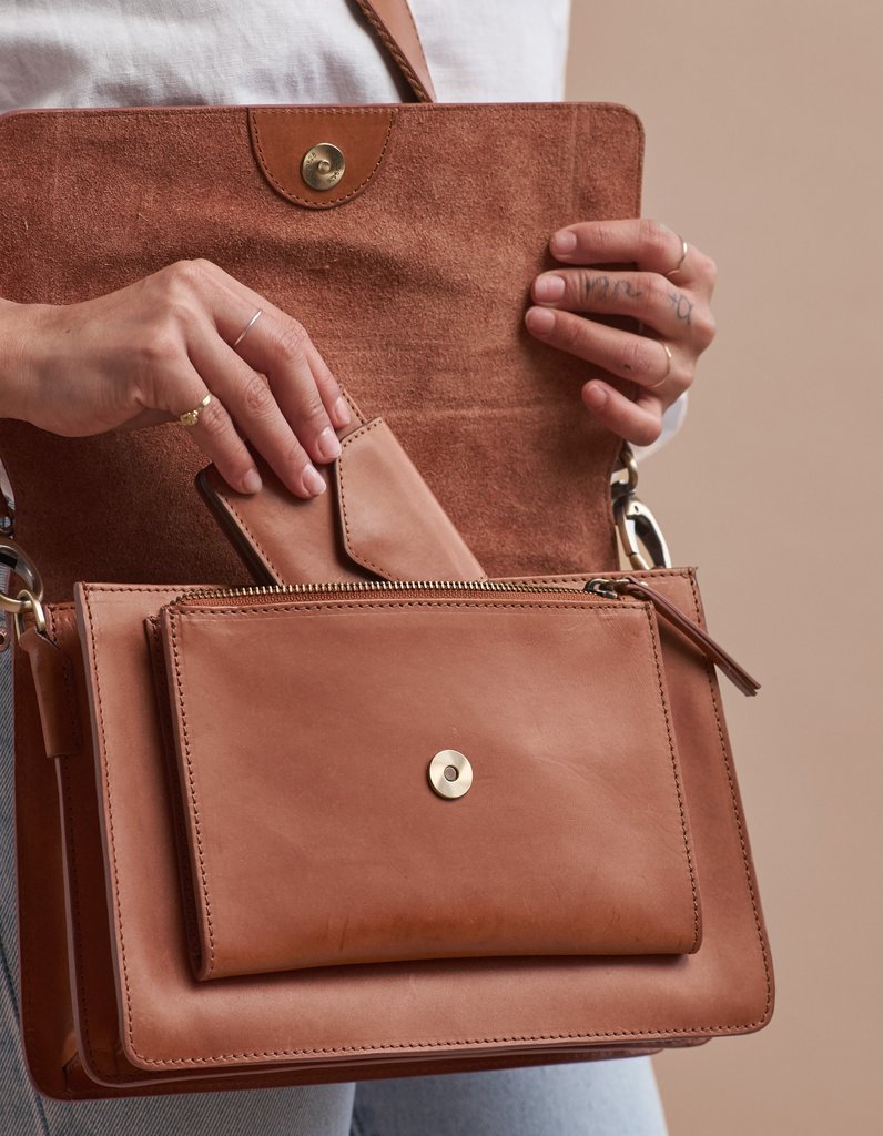 O My Bag Harmonica Wallet - Cognac