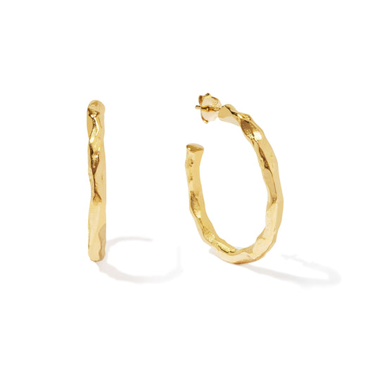 Flawed Hazel Hoops - Gold