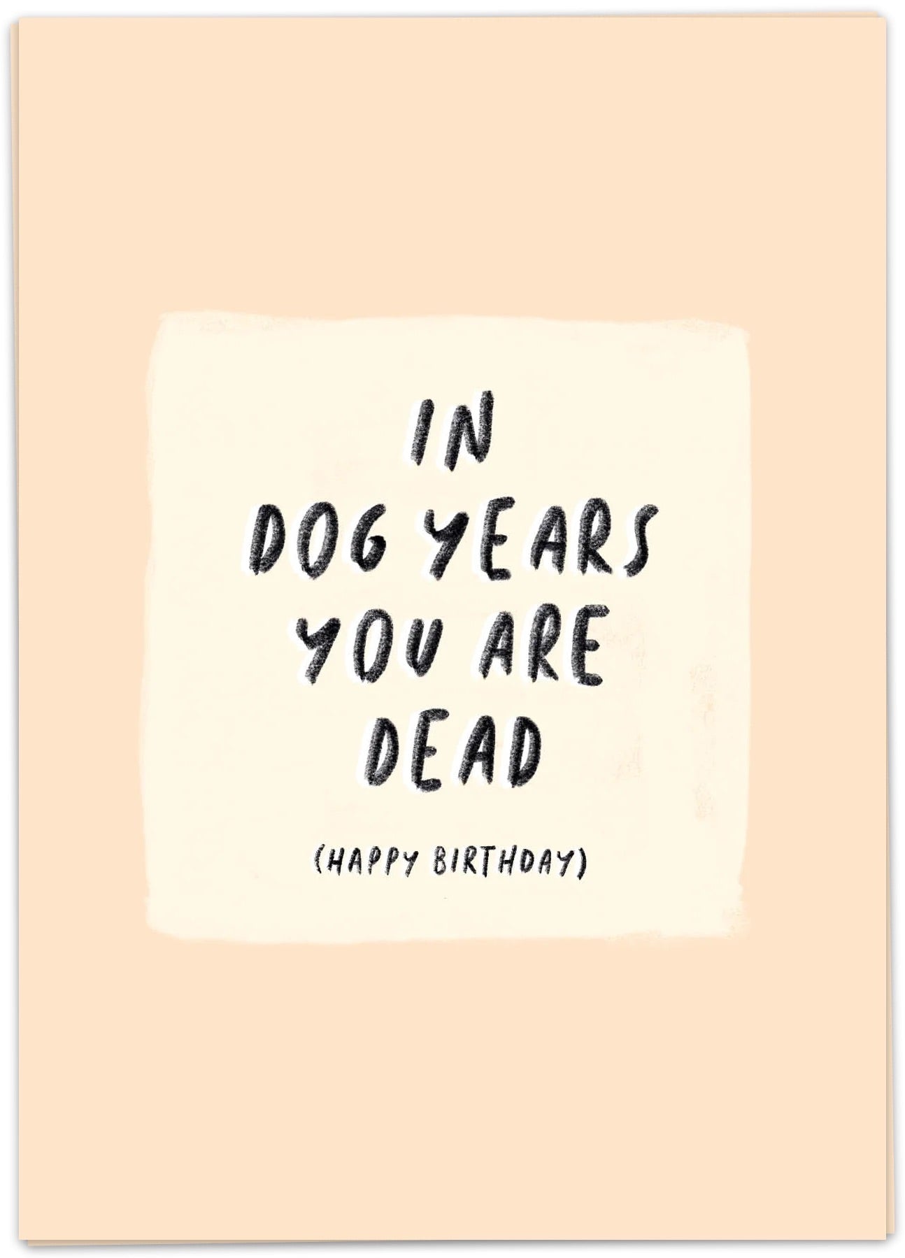 Kaart Blanche Birthday - Dog Years