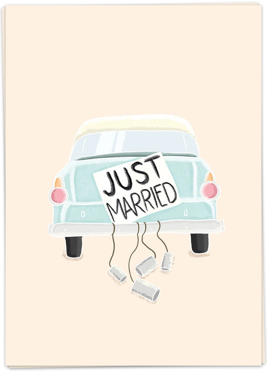 Kaart Blanche Wedding - Just Married