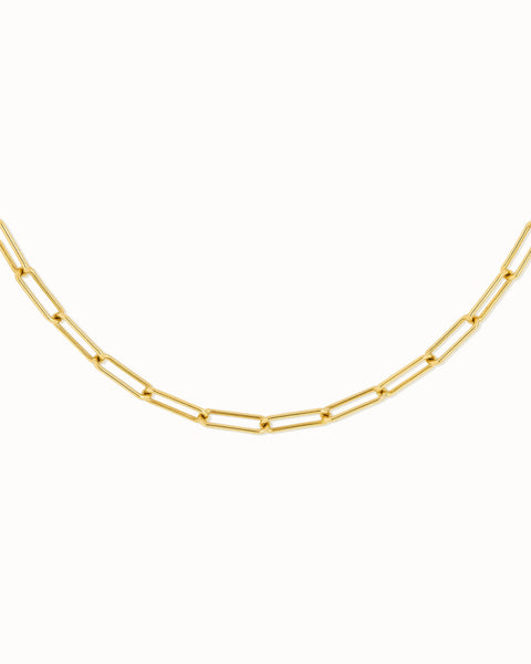 Flawed Square Chain Necklace - Gold