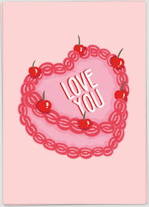 Kaart Blanche Valentine - Love Cake