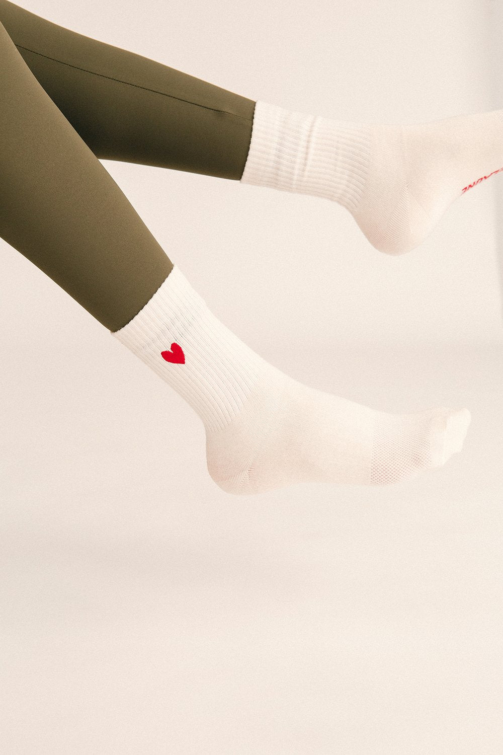 Jutelaune Heart Socks - White/Red