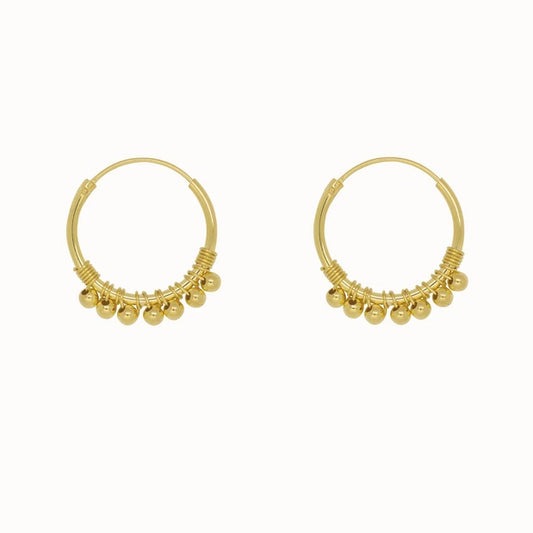 Flawed Medium Ball Hoops - Gold