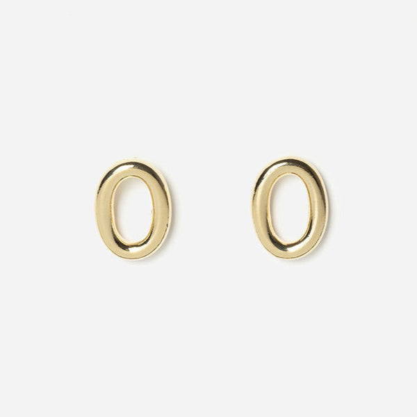 Solo Small Lisse Earrings - Gold