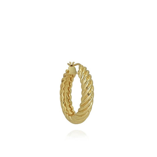 T.I.T.S Rope Twist Hoop Gold