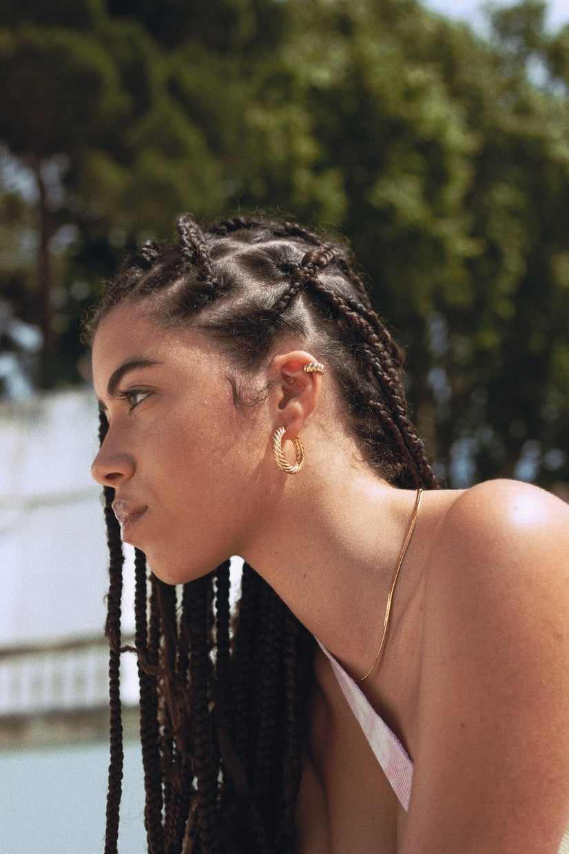 T.I.T.S Rope Twist Hoop Gold