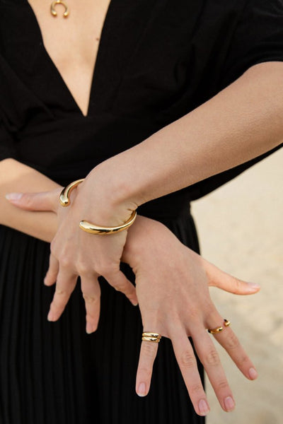 Bandhu Round Melt Bracelet - Gold